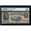 Image 1 : 1874 $2 Legal Tender Note PMG 15