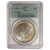 Image 1 : 1878 7/8F $1 TONING Morgan Silver Dollar PCGS MS63