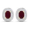 Image 1 : 14KT Yellow Gold 1.7ctw Ruby and Diamond Earrings