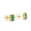 Image 2 : Plated 18KT Yellow Gold 1.35cts Green Agate Earrings