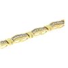 Image 2 : 14K Yellow White Gold 1.50 ctw Round Pave Set Diamonds Wavy Bracelet
