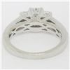 Image 4 : 14k White Gold 1.50 ctw 3 Radiant Diamond Engagement Ring w/ Round Accents Sz 5.
