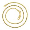 Image 2 : Italian 14k Gold 10" 1.6mm Fancy Diamond Cut Rounded Link Ankle Bracelet Anklet