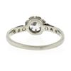 Image 6 : Antique Edwardian French 18k White Gold & Platinum Round Diamond Engagement Ring