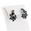 Image 2 : 12.89 ctw Blue Sapphire and 1.18 ctw Diamond 14K White Gold Earrings