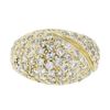 Image 3 : 14k Yellow Gold 2 ctw Pave Round Brilliant Diamond Wide Domed Cocktail Band Ring