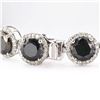 Image 3 : 22.12 ctw Fancy Black Diamond and 3.20 ctw Diamond 14K White Gold Bracelet