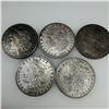 Image 1 : 1880 Morgan Silver Dollar (VG+) Set of 5