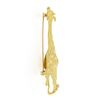 Image 5 : Large 18K Yellow Gold 0.10 ctw Ruby & Diamond Detailed Textured Giraffe Brooch P
