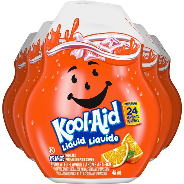 NEW 12 X 48ML KRAFT HEINZ KOOL AID ORANGE