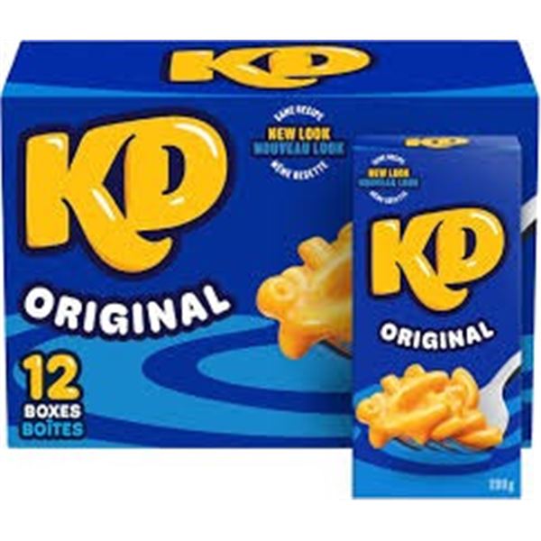 NEW 12 X 200G KRAFT DINNER MACARONI & CHEESE