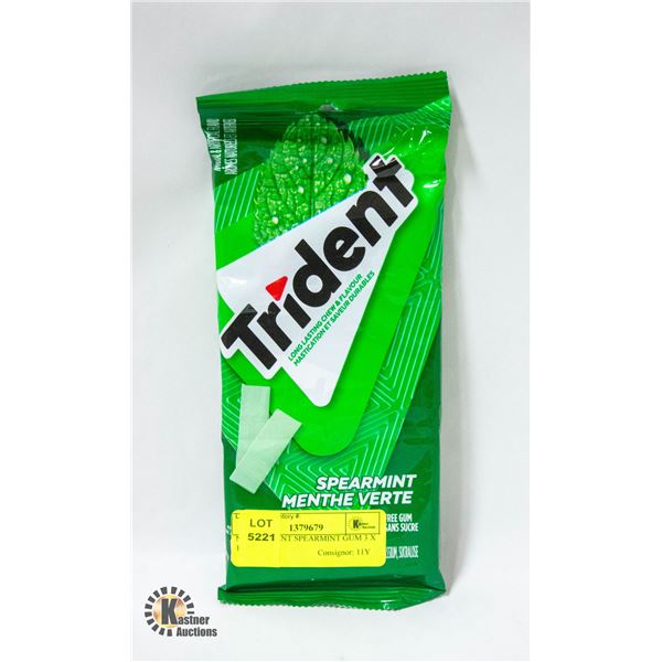 NEW TRIDENT SPEARMINT GUM 3 X 14 PIECES