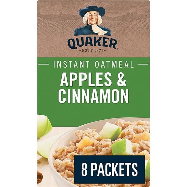 NEW 3 X 264G QUAKER OATMEAL APPLES & CINNAMON