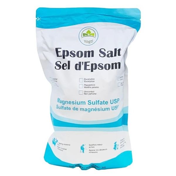 NEW YOGTI EPSOM SALT PEPPERMINT SCENT 3LB