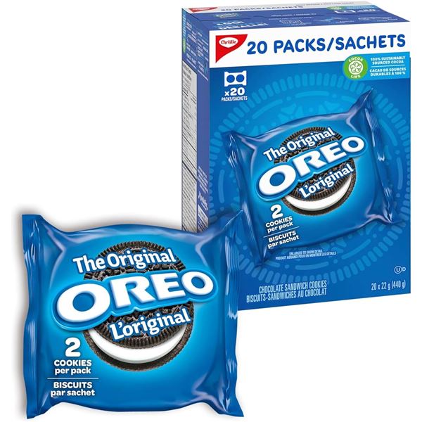 NEW THE ORIGINAL OREOS 20 PACK 20 X 22G