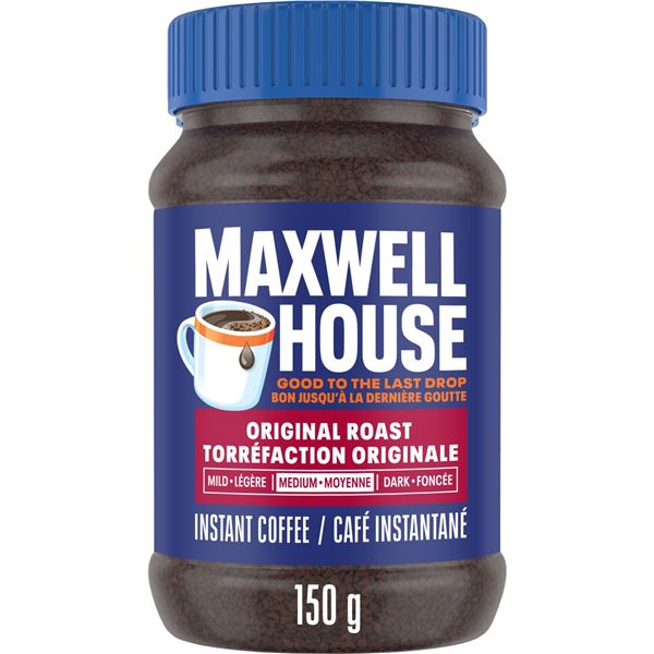 NEW MAXWELL HOUSE ORIGINAL ROAST INSTANT COFFEE