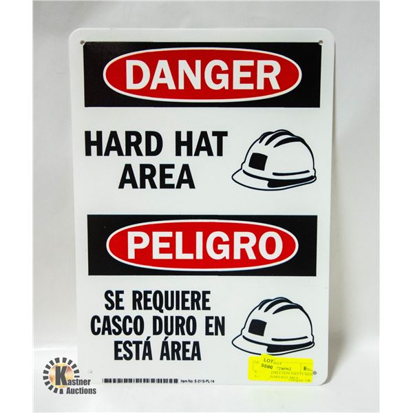 NEW CONSTRUCTION SAFETY SIGN -DANGER HARD HAT AREA