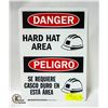 Image 1 : NEW CONSTRUCTION SAFETY SIGN -DANGER HARD HAT AREA