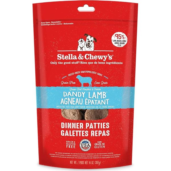 NEW 709G STELLA & CHEWYS DANDY LAMB DINNER PATTIES