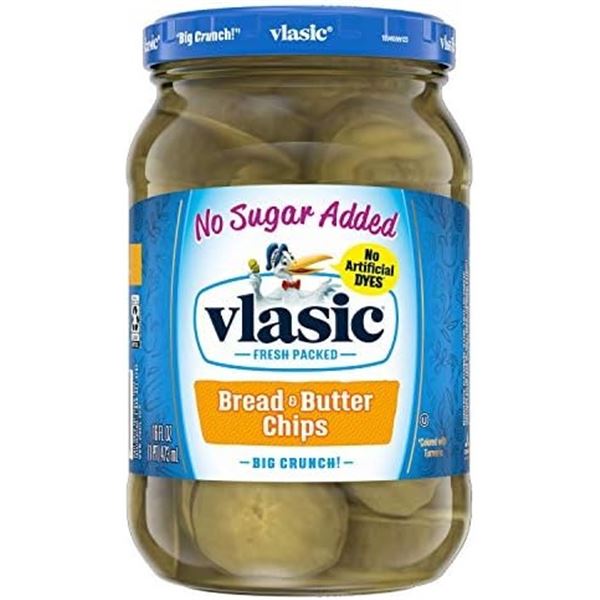 NEW CASE OF 6 VLASIC BREAD AND BUTTER CHIPS