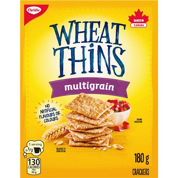 NEW 3 X 180G WHEAT THINS MULTIGRAIN