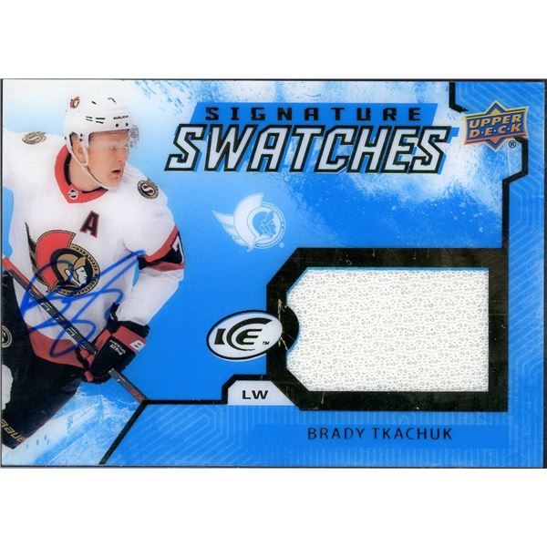 2021-22 Upper Deck ICE Brady Tkachuk Signature Swatches