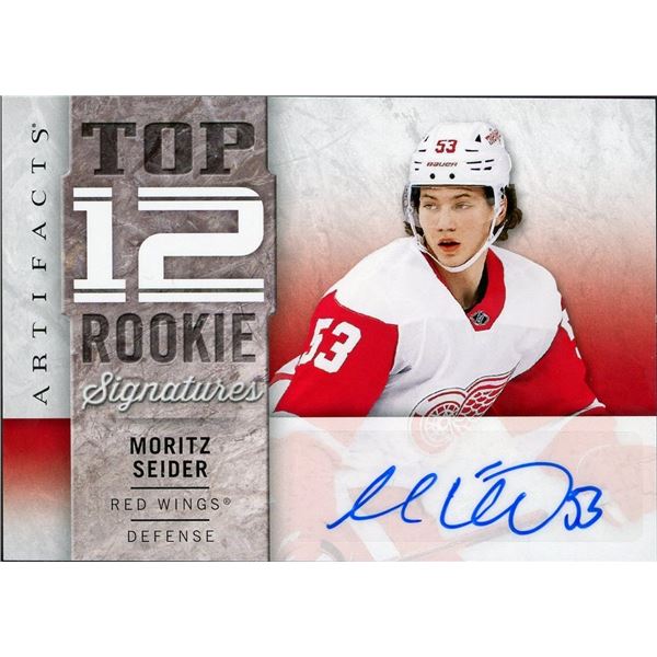 2022-23 Upper Deck Artifacts Moritz Seider Top 12 Rookie Signatures