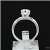 Image 1 : Adjustable/Resizable Sterling Silver Ring, 1.2 Carat Asscher Cut Moissanite, Platinum-Plated
