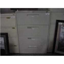 Cream 4 Drawer Lateral File Cabinet