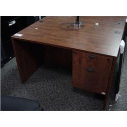 Cherry Single Pedestal Sales Desk