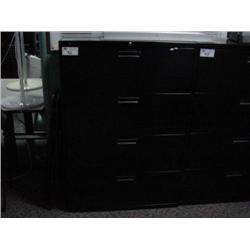 Black 4 Drawer Lateral File