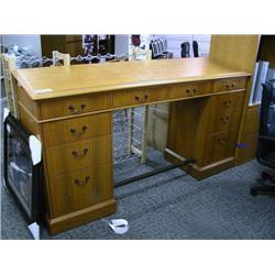 Golden Maple Traditional 7 Ft Stand Up Desk