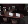 Image 1 : Mahogany U-shape Bullet Top Executive Suite