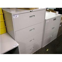 Grey 4 Drawer Lateral File Cabinet