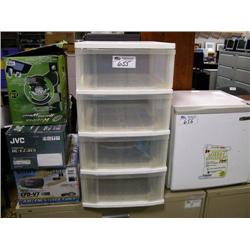 White 4 Drawer Plastic Storage Tub