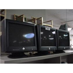 3 Flat Screen 17" Crt Monitors