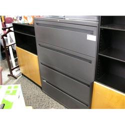 Grey 4 Drawer Lateal File Cabinet