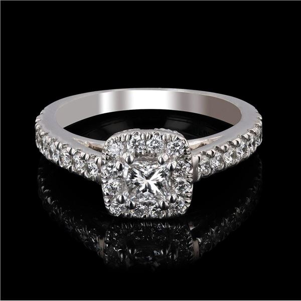 1.26 ctw SI1 CLARITY E COLOR Diamond Platinum Ring (EGL USA CERTIFIED)