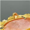 Image 5 : Vintage 18k Two Tone Gold Carved Shell Cameo Open Work Frame Brooch Pin Pendant