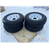 Image 3 : (4) Grizzly 225/75R15 Trailer Tires & Rims