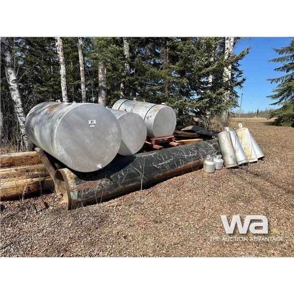 (3) FUEL TANKS, POWER POLES, STEEL PIPE