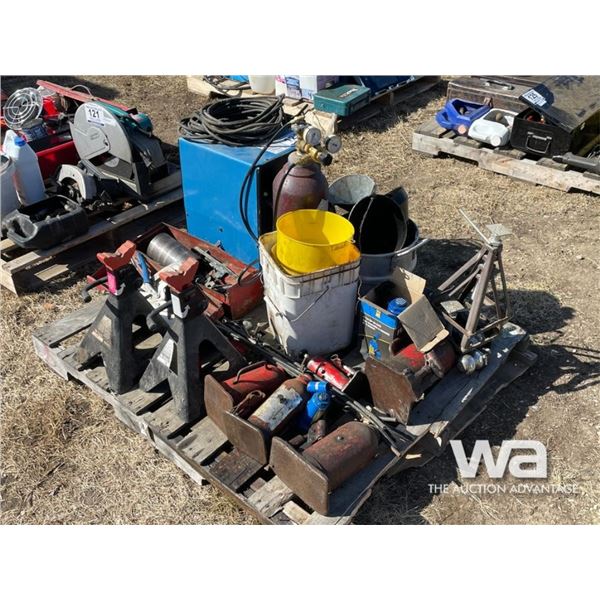 MILLER THUNDERBOLT XL WELDER, JACK STANDS