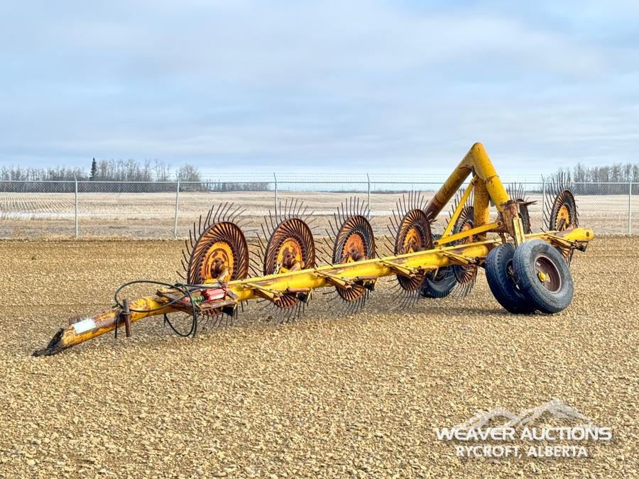 DIKA 7 WHEEL HYDRAULIC ROOT RAKE - Weaver Bros. Auctions Ltd.