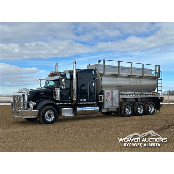 2015 PETERBILT 367 TRI DRIVE SLEEPER TANK TRUCK