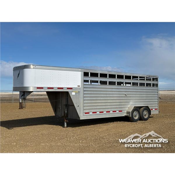 2014 FEATHERLITE 20 FT T/A  ALUMINUM STOCK TRAILER