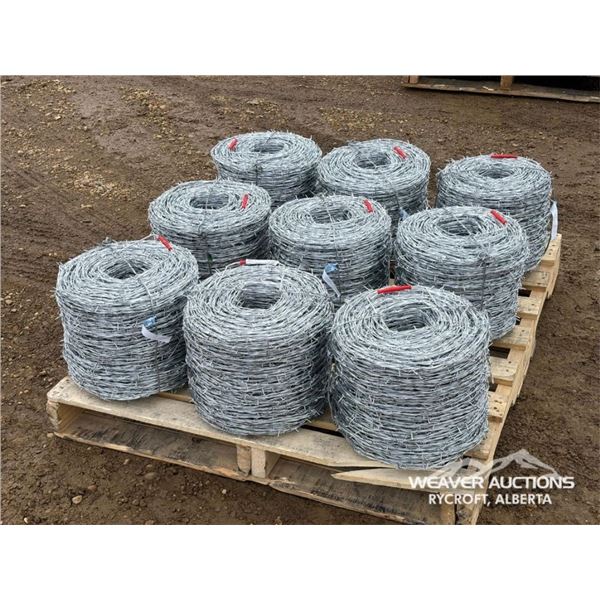 (9) ROLLS OF BARBED WIRE