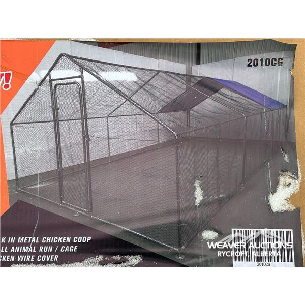 10 X 20 X 6.56 FT. METAL CHICKEN SHELTER