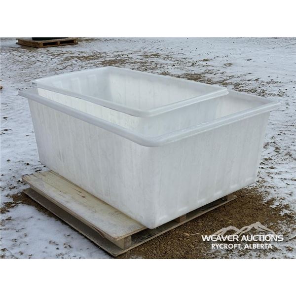 (2) POLY WATER TUBS