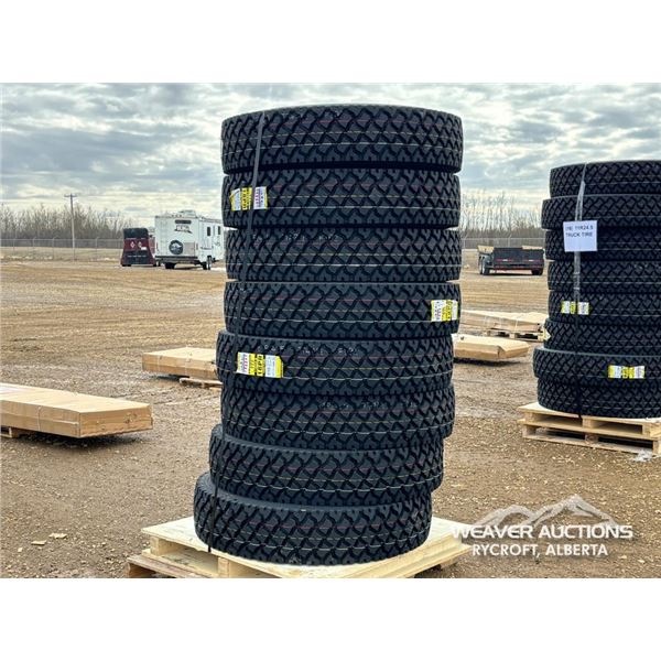 (8) ZWARTHZ 11R24.5 18 PR TRUCK TIRES