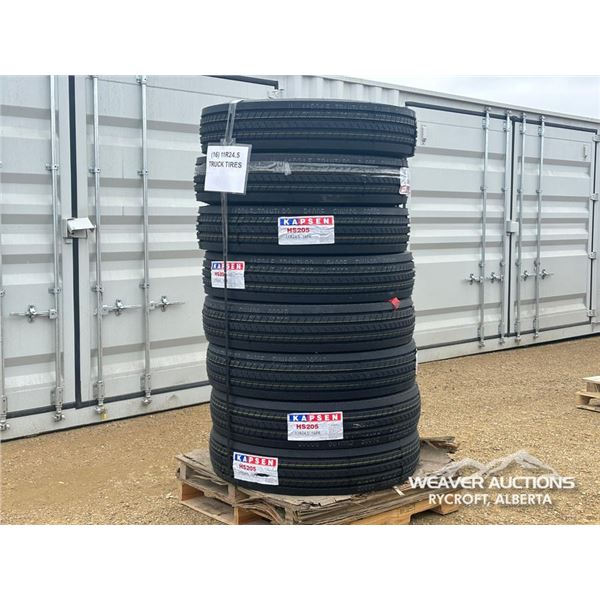 (8) KAPSEN 11R24.5 16 PR TRUCK TIRES